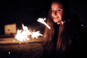 Večerní prskavky - už brzy tu bude rok 2018